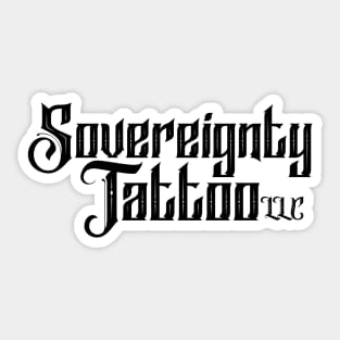 Sovereignty Tattoo Logo (black letter) Sticker